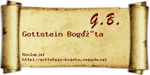 Gottstein Bogáta névjegykártya
